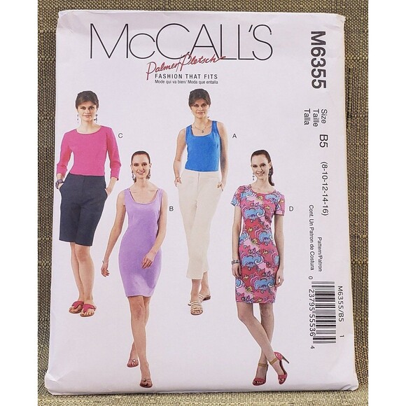Misses Top and Dresses Sewing Pattern McCalls M6355, Size 8, 10, 12, 14, 16 - Picture 1 of 6